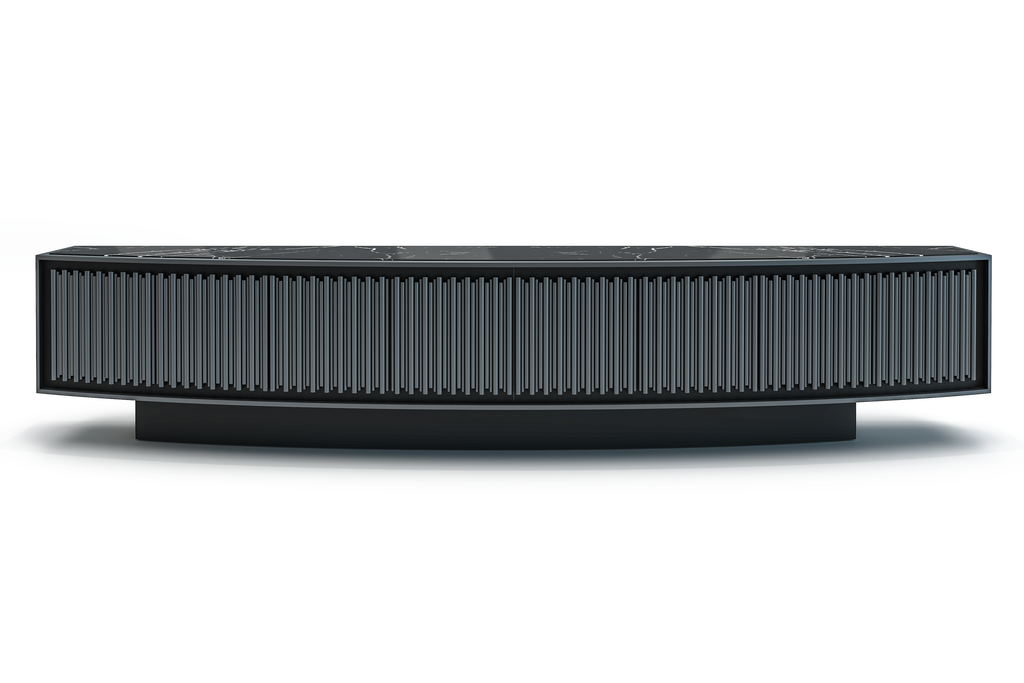 Anthracite Agathon Long Cambered Credenza - ARDITI COLLECTION®