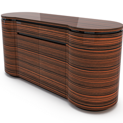 Black Aisa Embossed Sideboard