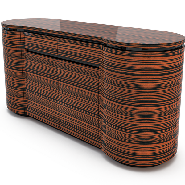 Black Aisa Embossed Sideboard