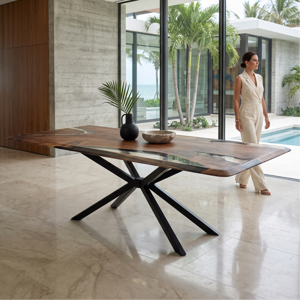 Alcantara Walnut Wood Dining Table