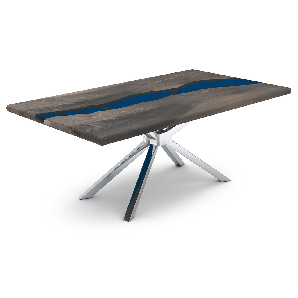 Bleached Alcantara Walnut Wood River Dining Table - ARDITI COLLECTION®