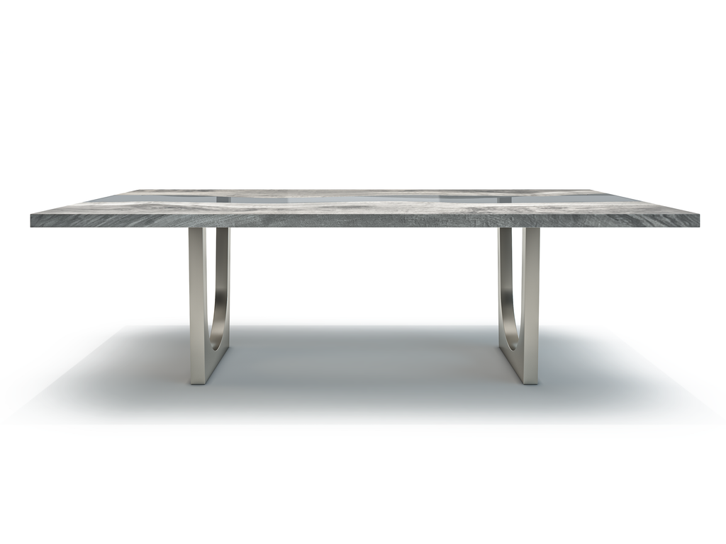 Timberwolf Carna Bleached River Walnut Wood Dining Table - ARDITI