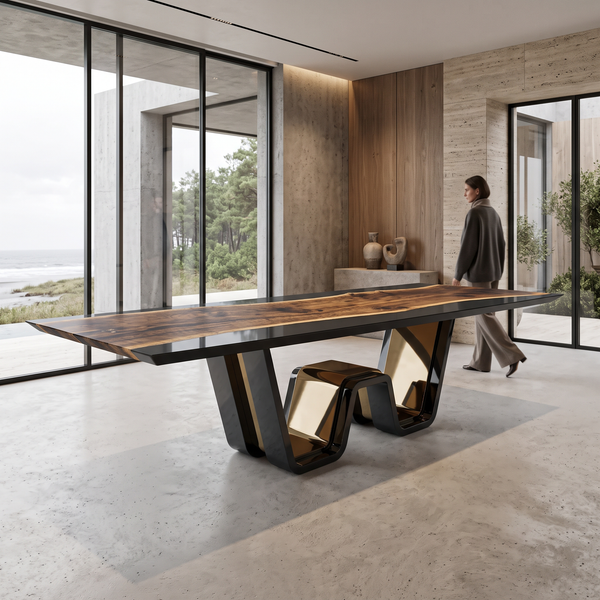 Eldoris Walnut Wood Dining Table