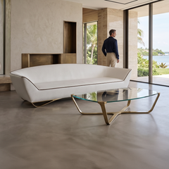 F1 White Modern Sofa