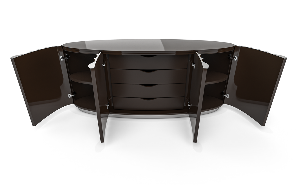 Fluted Chocolate Console - ARDITI COLLECTION®