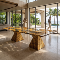 Makhaon Olive Wood Dining Table