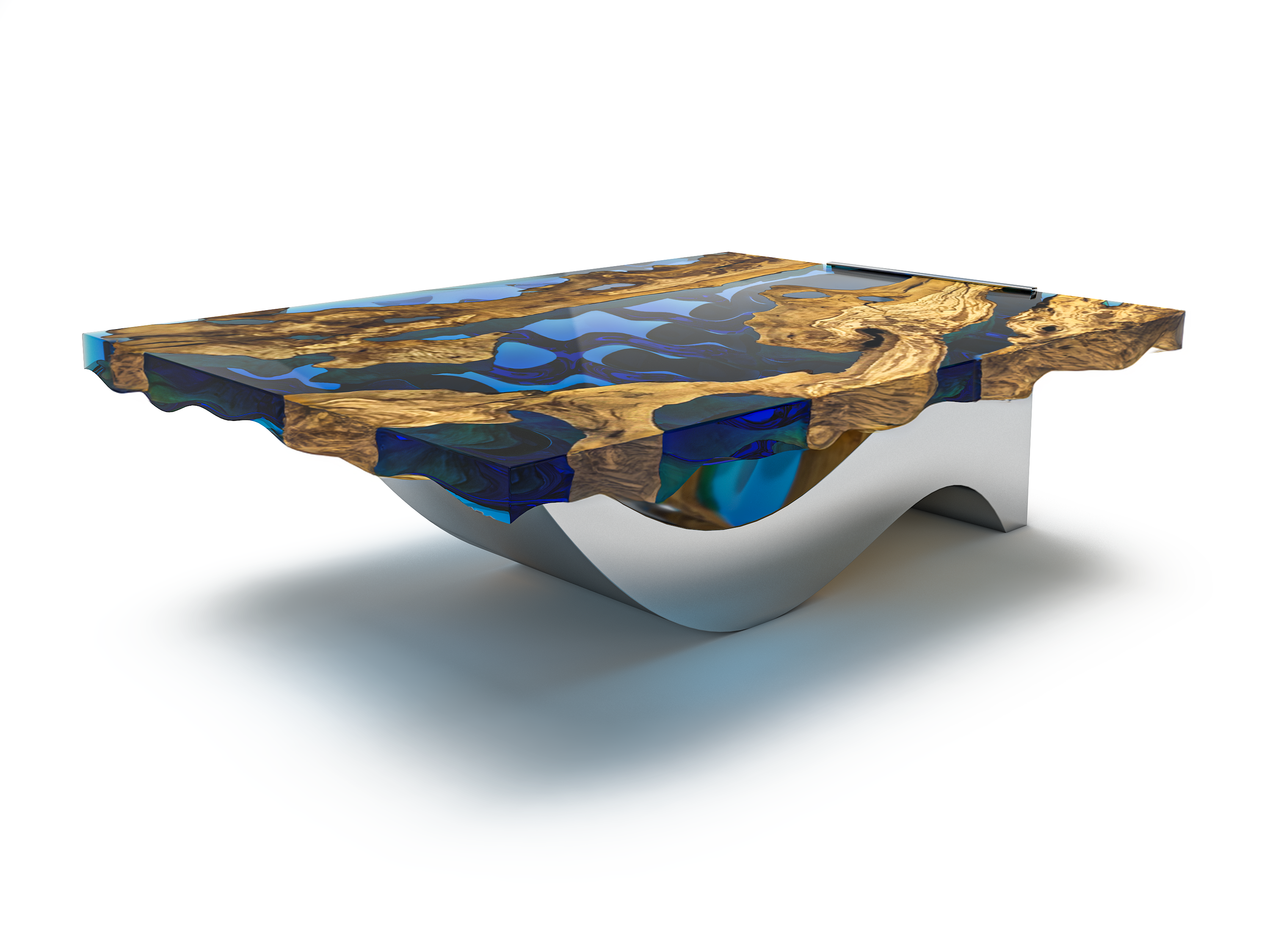 Ophion Wavy Olive Wood Resin Coffee Table – ARDITI COLLECTION