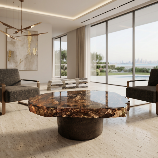 Echidna Petrified Wood Coffee Table