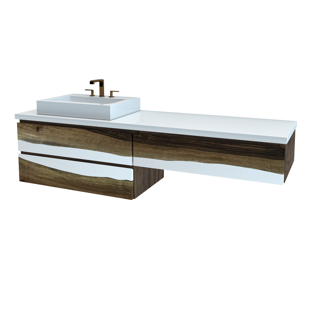Nyktis Walnut Wood River Vanity - ARDITI COLLECTION®