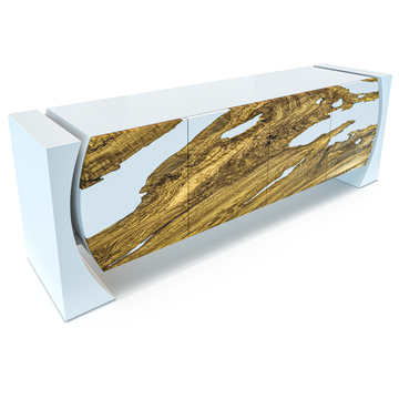 White Loire Olive Wood Credenza - ARDITI COLLECTION®