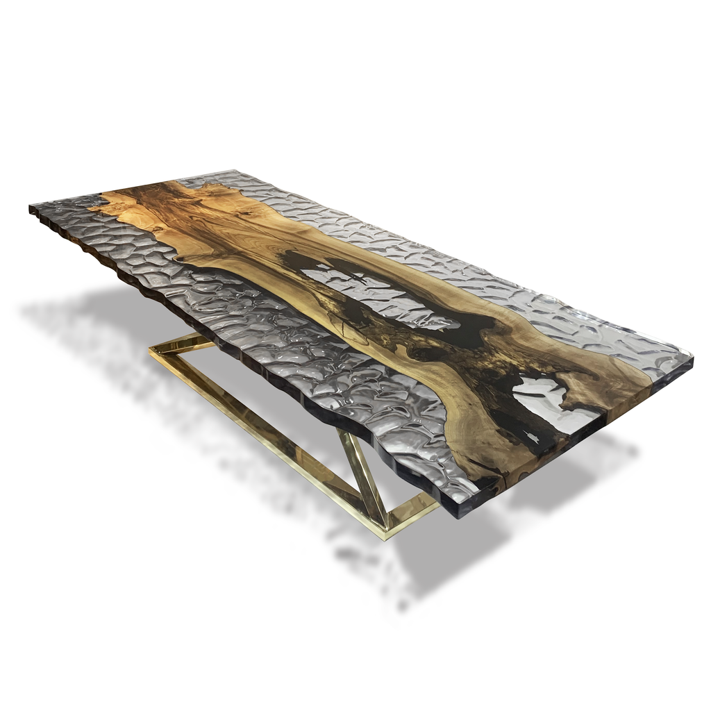 Abruzzo Walnut Wood Wavy Dining Table - ARDITI COLLECTION®