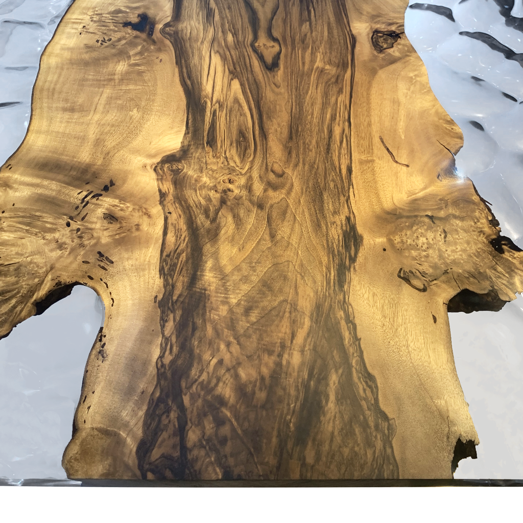 Abruzzo Walnut Wood Wavy Dining Table - ARDITI COLLECTION®