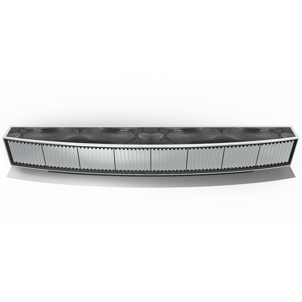 Chrome Agathon Long Cambered Credenza - ARDITI COLLECTION®