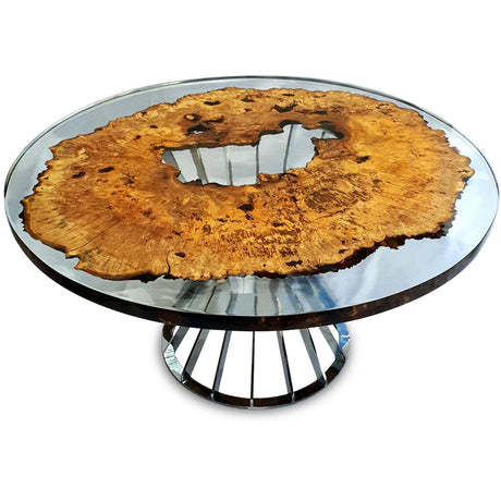 Amiata Ash Wood Round Dining Table