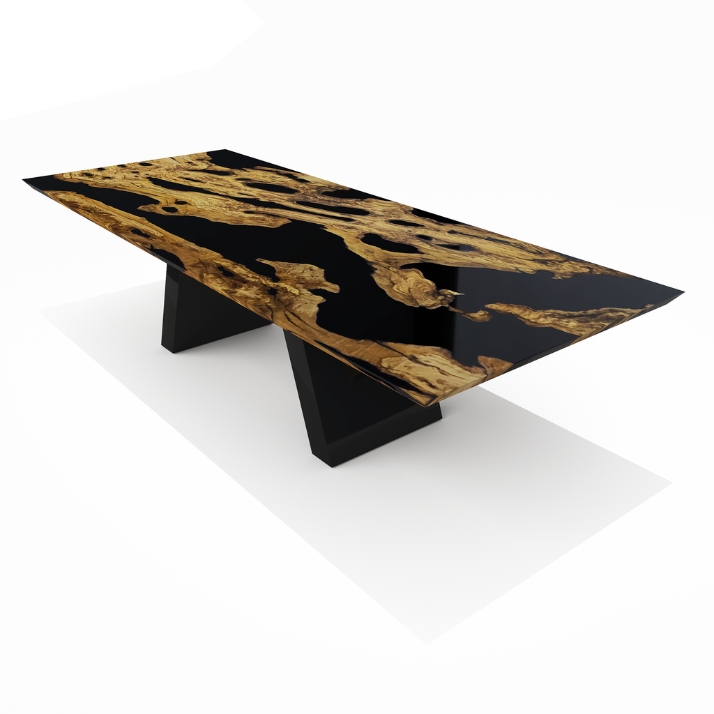 Black Erigone Olive Wood Dining Table - ARDITI COLLECTION®
