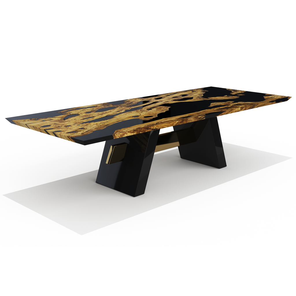 Black Erigone Olive Wood Dining Table - ARDITI COLLECTION®