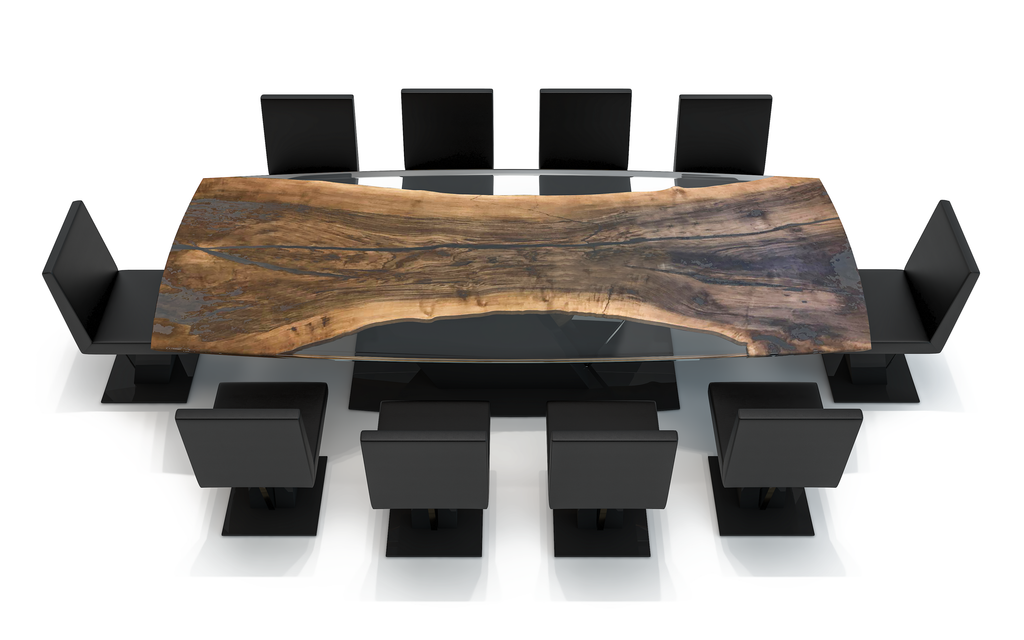 Black Evandros Walnut Wood Dining Table - ARDITI COLLECTION®