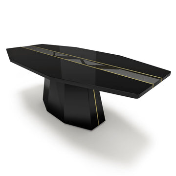 black line river dining table, modern dining table, dining table with resin top, timberwolf resin dining table, brass (PVD titanium coated) dining table, dining table with natural theme, dining table for 6-8 people, modern dining table for sale, dining table with river design