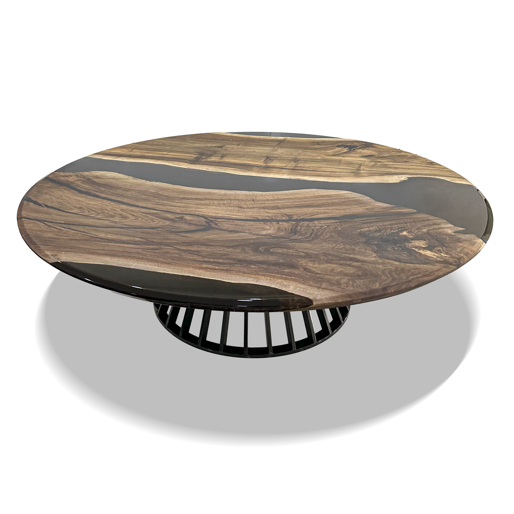 Black River Amiata Walnut Wood Round Dining Table - ARDITI COLLECTION®