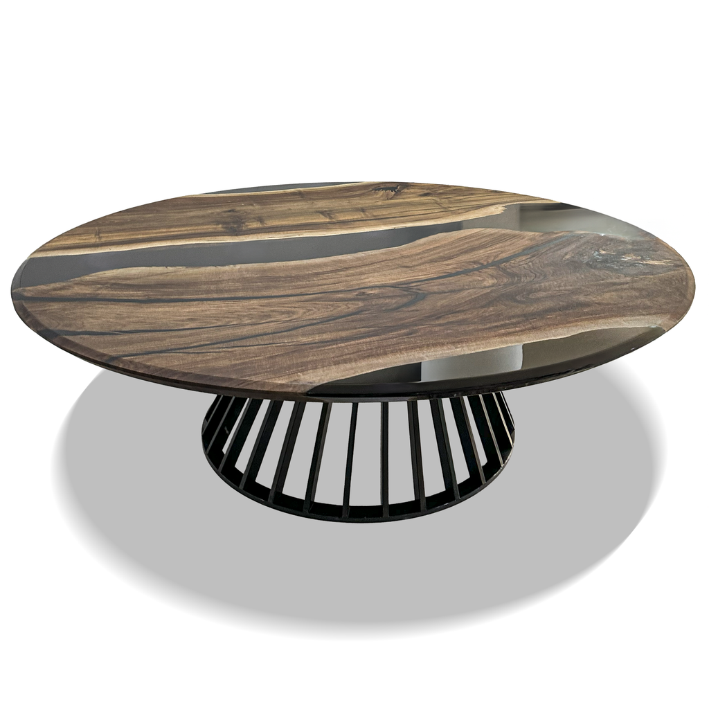 Black River Amiata Walnut Wood Round Dining Table - ARDITI COLLECTION®