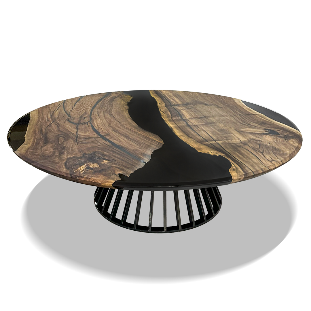 Black River Amiata Walnut Wood Round Dining Table - ARDITI COLLECTION®