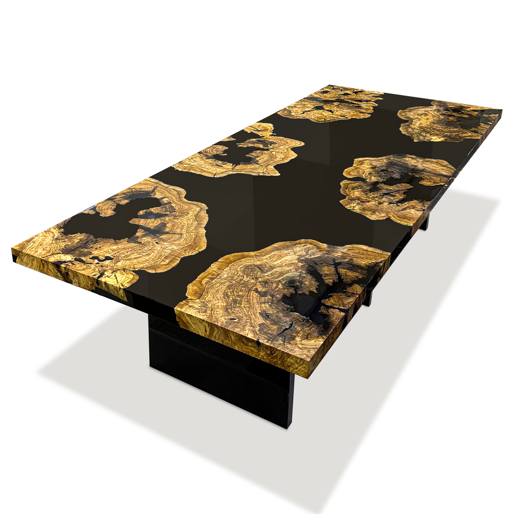Black Thyria Olive Wood Dining Table - ARDITI COLLECTION®