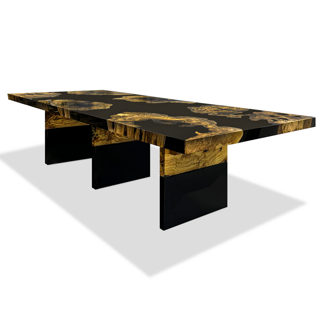 Black Thyria Olive Wood Dining Table - ARDITI COLLECTION®