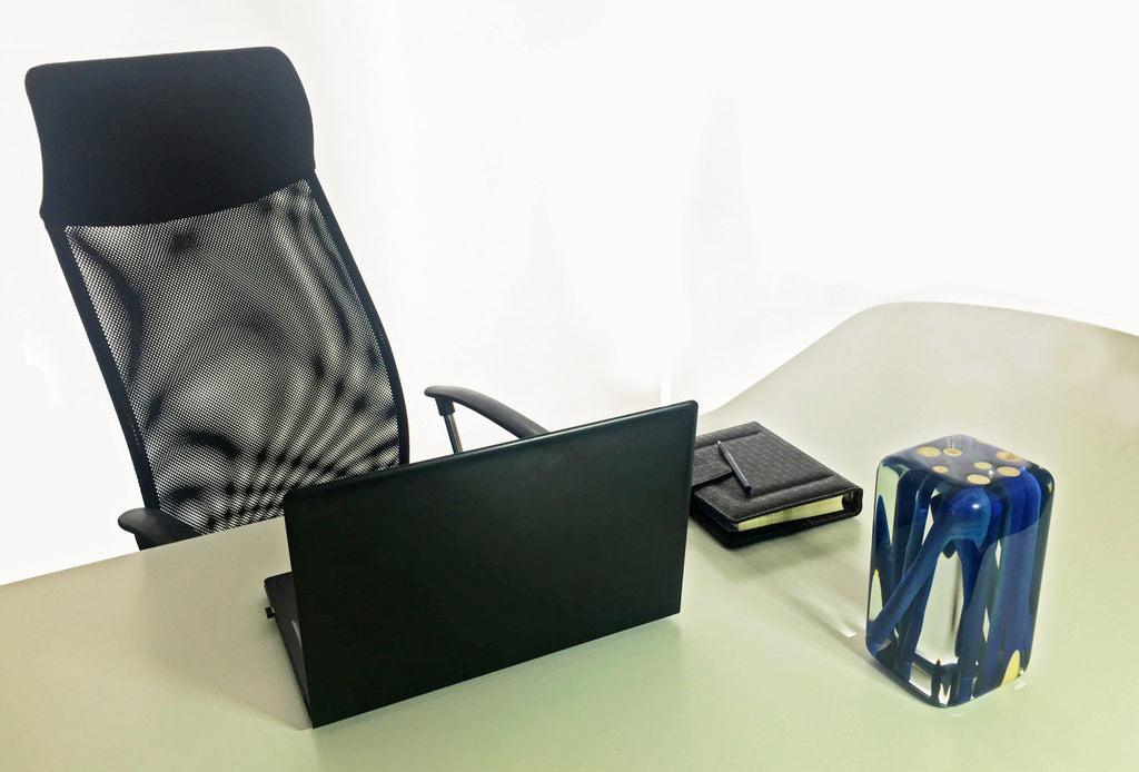 Black office chair with mesh back from Blue Branches Cube collection