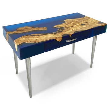 Blue Harmonia Olive Wood Desk - ARDITI COLLECTION®