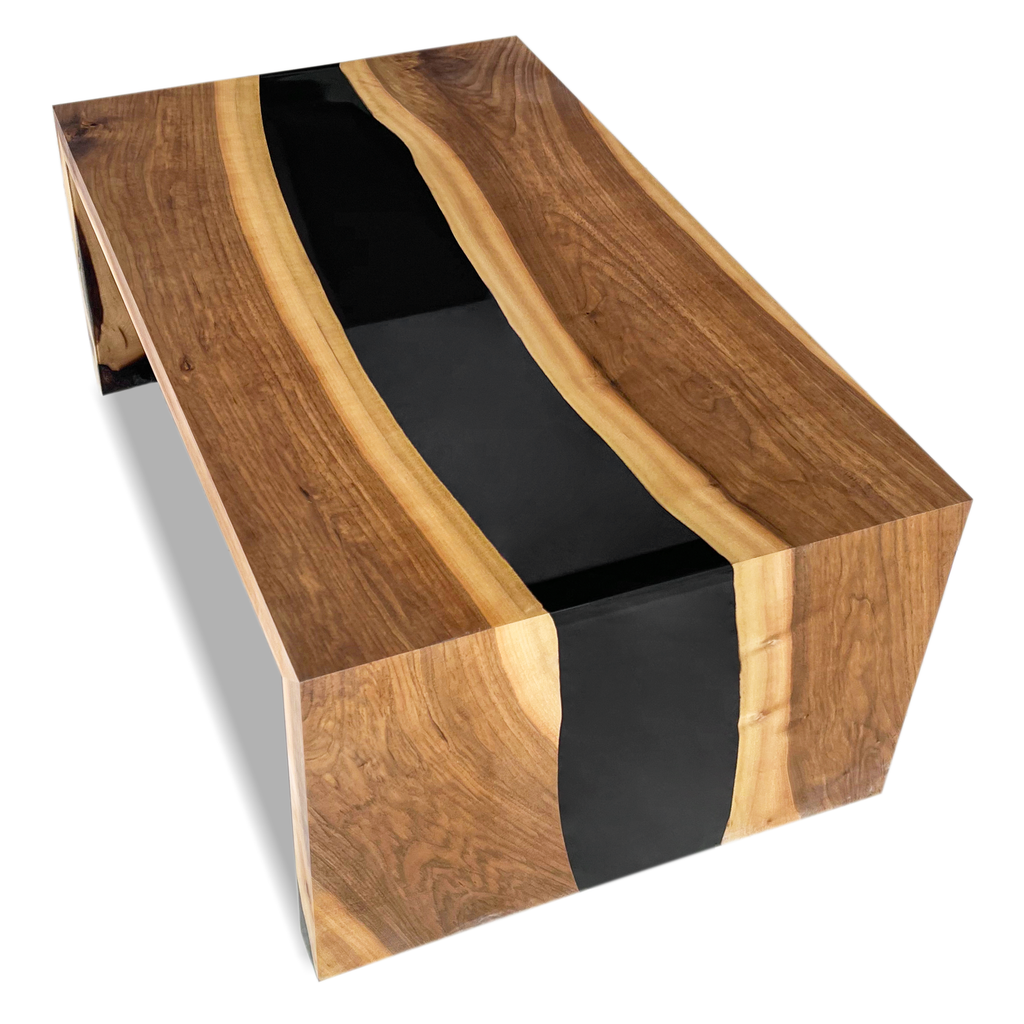 Dark Waterfall Walnut Wood Coffee Table - ARDITI COLLECTION®
