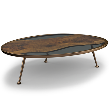 walnut wood coffee table, resin coffee table, battleship gray coffee table, egg coffee table, stainless steel coffee table, bronze coffee table