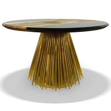 Eskulape Walnut Wood Round Dining Table - ARDITI COLLECTION®