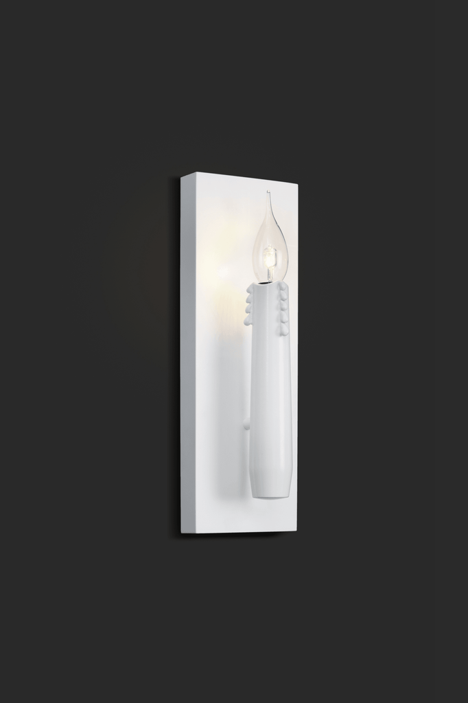 White Floating Candles Wall Lamp with flickering candle-style light bulb for elegant illumination