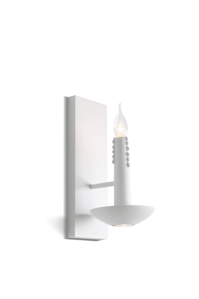 White Floating Candles Wall Lamp resembling a candle in a holder for elegant lighting