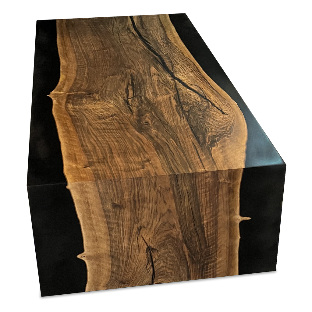 Monoblock Table Rectangular Black Monoblock Walnut Wood Rectangular Coffee Table – ARDITI COLLECTION