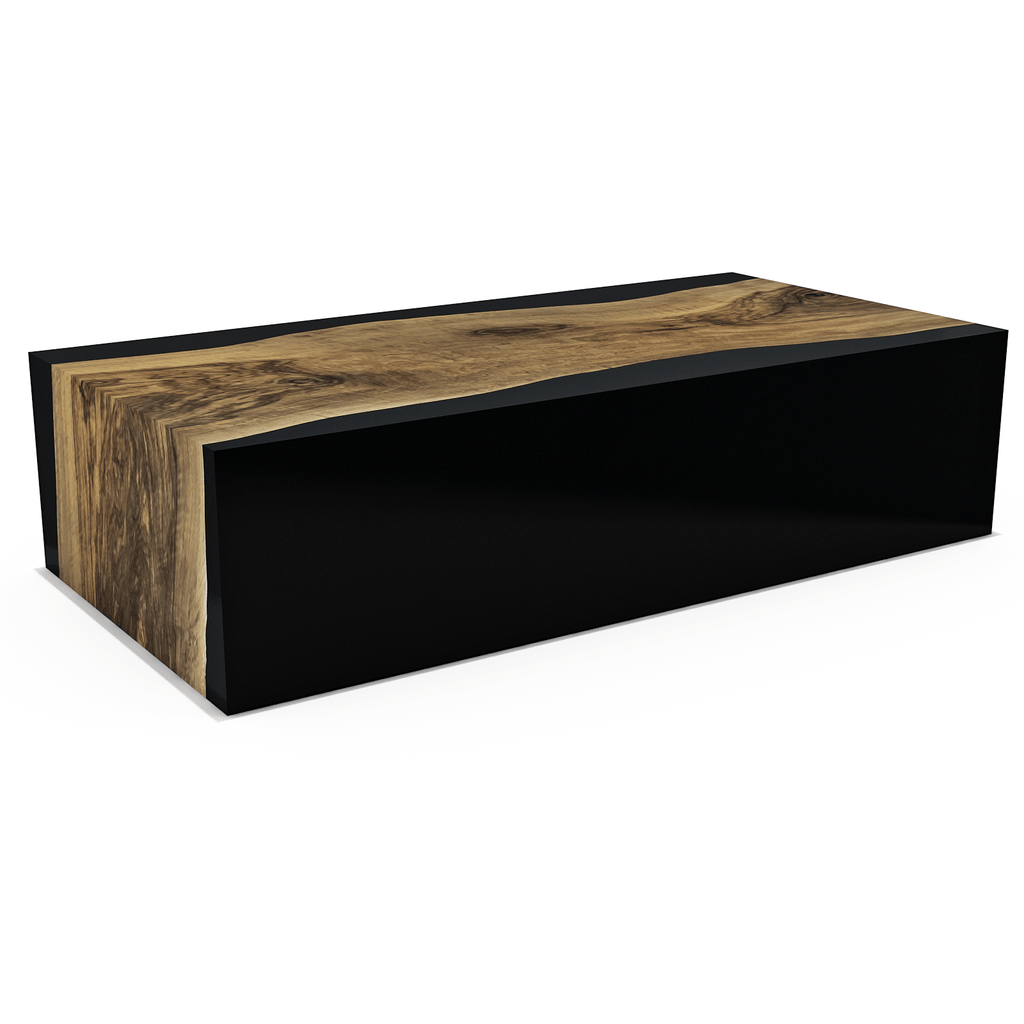 Monoblock Table Rectangular Black Monoblock Walnut Wood Rectangular Coffee Table – ARDITI COLLECTION