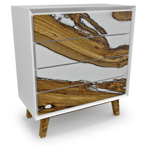 Lampetia Olive Wood White Dresser