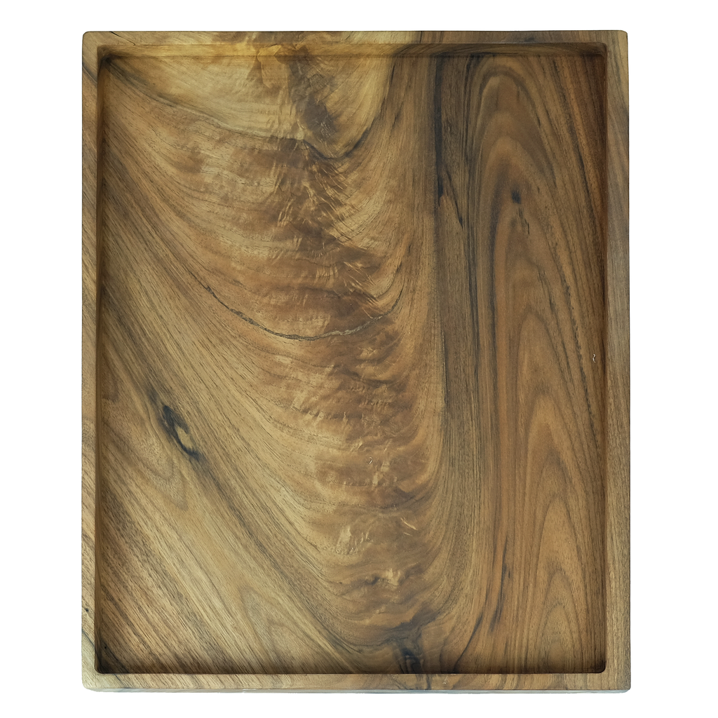 Rectangular wooden Lucera Side Table with natural grain pattern