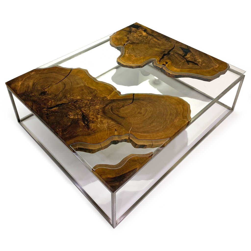 Mnestra Walnut Wood Rectangular Coffee Table - ARDITI COLLECTION®