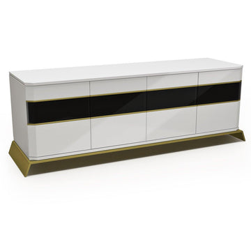 Modern River Credenza, credenza, wood, resin, metal, black, glossy, antique bronze, lacquered, distilled, stunning, unique, furniture