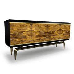 Magnes Tiger Eye Semi-Precious Stone Credenza