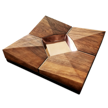 Mormo Cigar Ashtray, ashtray, walnut wood, stainless steel, cigar, cigar lounge, timeless, elegant, durable, luxury