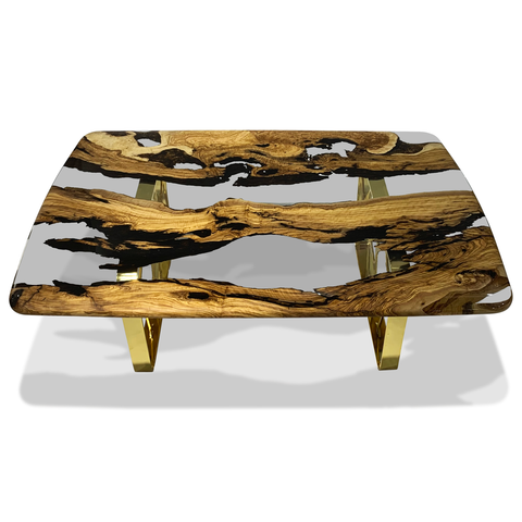 Ombrone Olive Wood Squoval Coffee Table