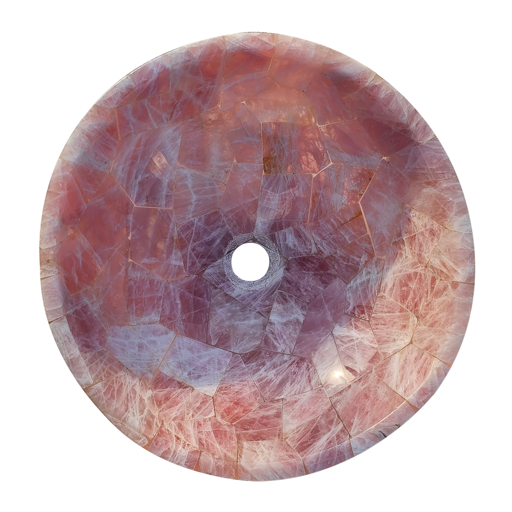 Rose Quartz Semi-Precious Stone Custom Wash Basin - ARDITI COLLECTION®