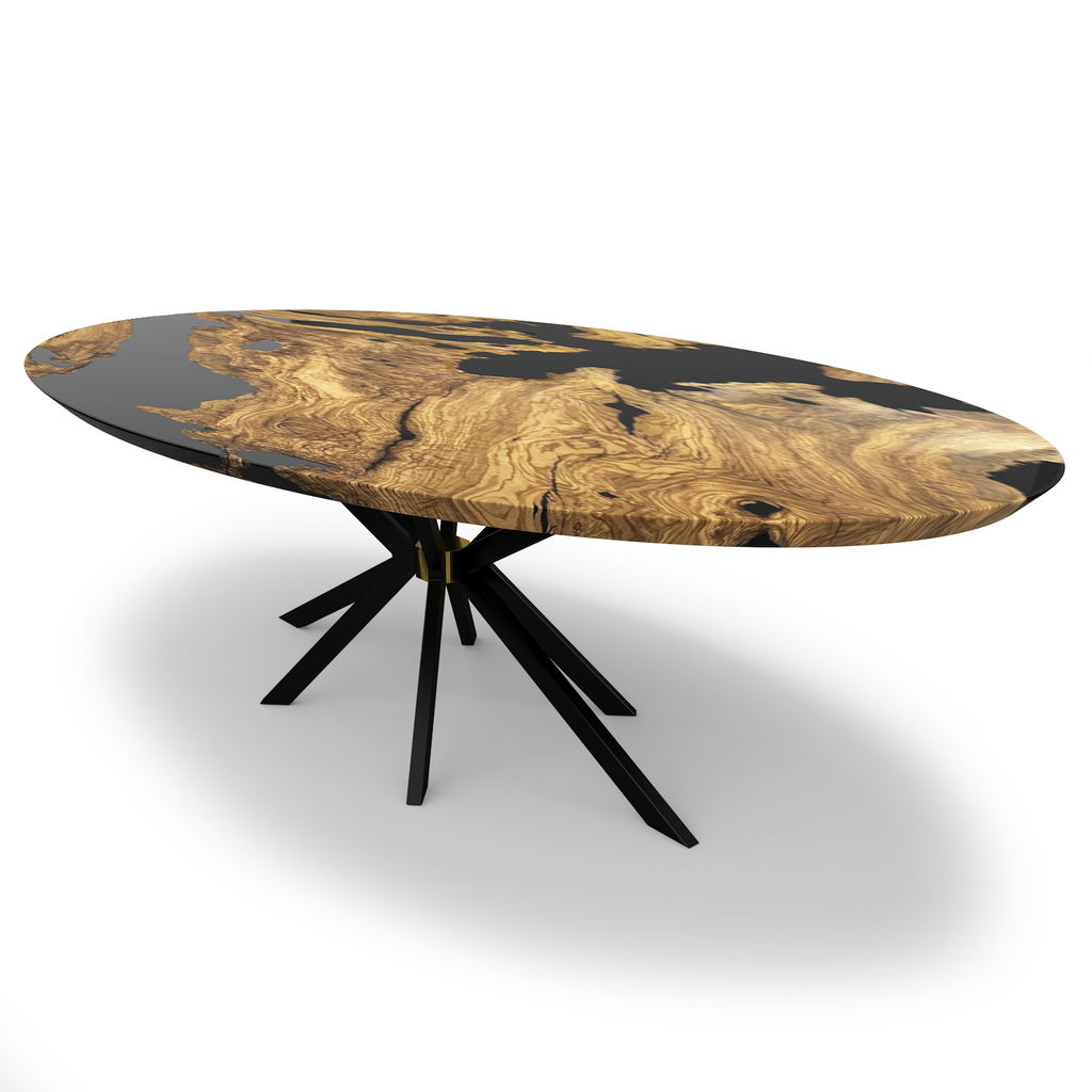 Salus Olive Wood Ellipse Dining Table - ARDITI COLLECTION®