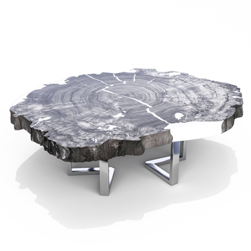 Satyria Bleached Walnut Wood Coffee Table - ARDITI COLLECTION®
