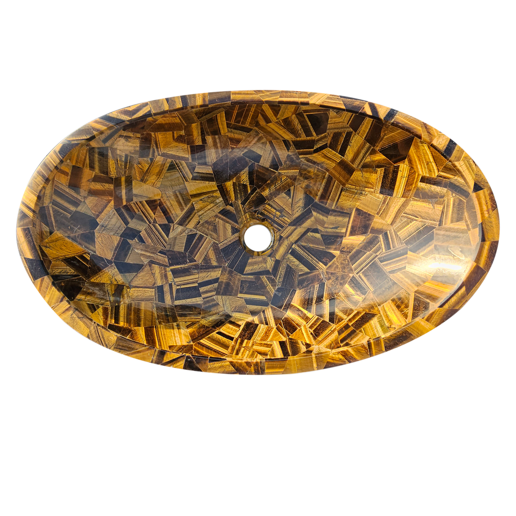Tigers Eye Semi-Precious Stone Custom Wash Basin - ARDITI COLLECTION®