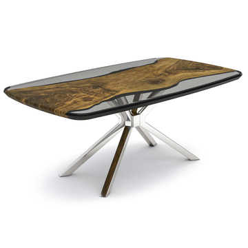 Timberwolf Alcantara Walnut Wood Dining Table - ARDITI COLLECTION®