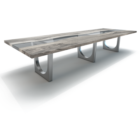 Timberwolf Carna Bleached Walnut Dining Table