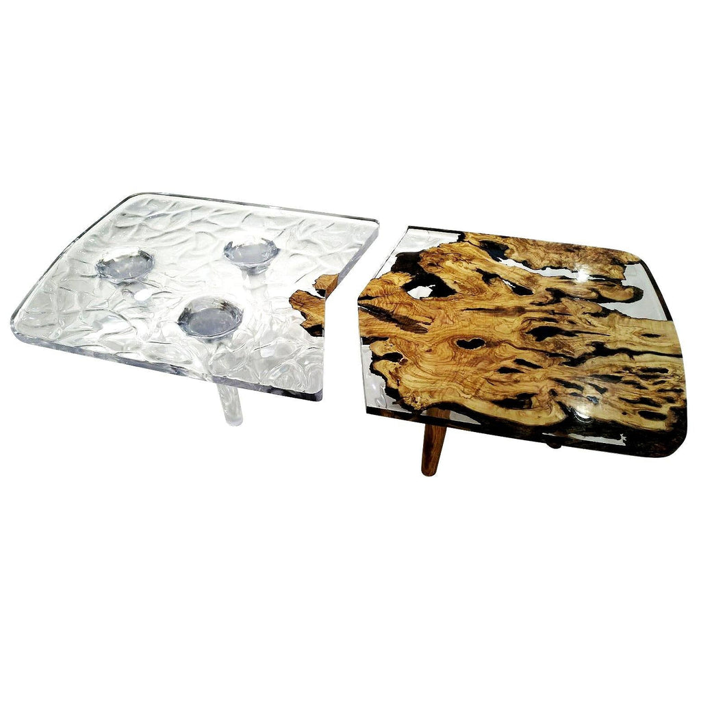 Tyro Olive Wood Wavy Coffee Table - ARDITI COLLECTION®